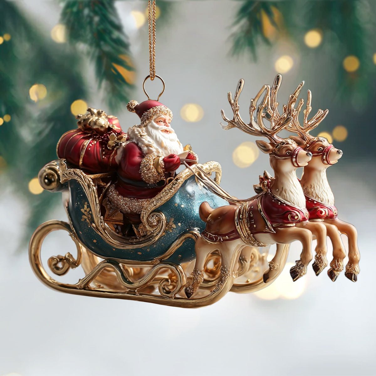 Santa Joy Christmas Ornament