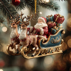 Santa Night Journey Christmas Ornament