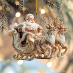 Santa Sleigh Ride Christmas Ornament