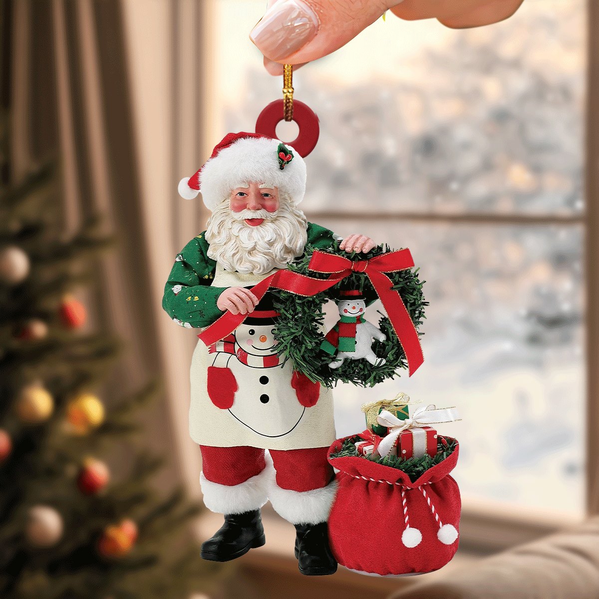 Santas of Surprises Christmas Ornament