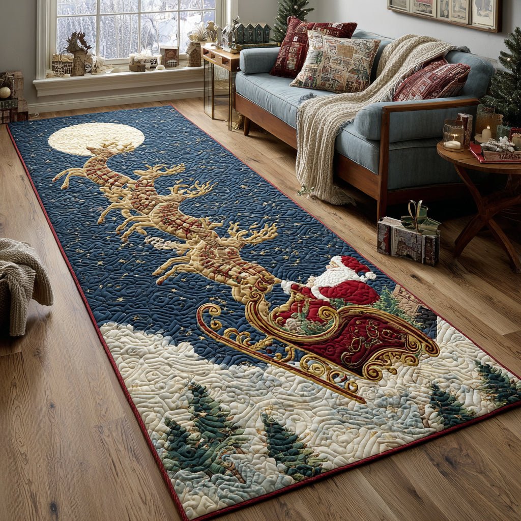 Santa Arrival Runner Carpet Runner Rug - Cute Pet Design | Animal Printed Runner Rug