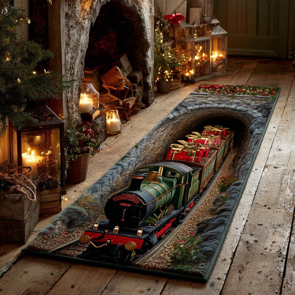 Santa Cargo Express Runner Carpet Runner Rug - Cute Pet Design | Animal Printed Runner Rug