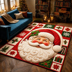 Santa Claus Wonderland area rug in a living room