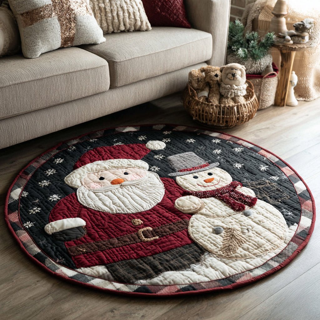 Santa Claus's Friend Round Mat Rug - Nature Design | Serene Home Decor