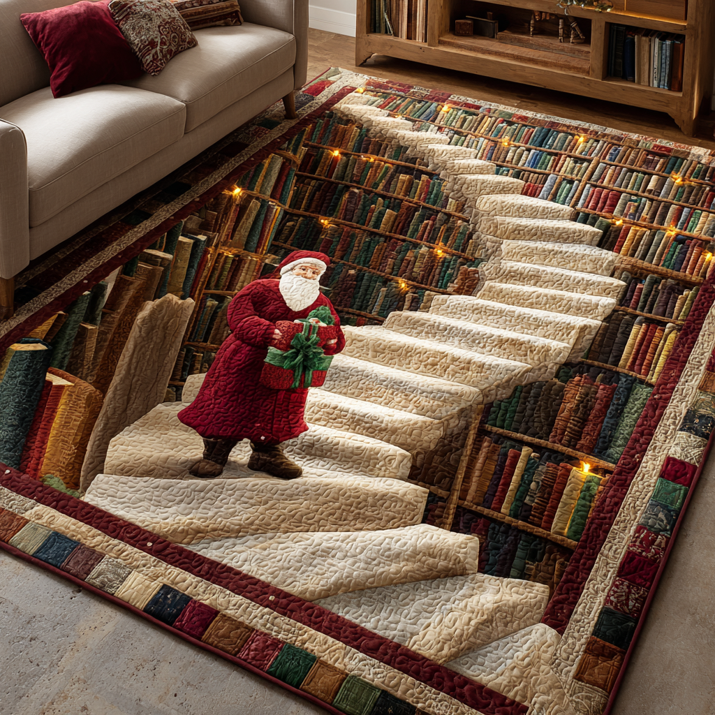 Santa Delight area rug in a living room