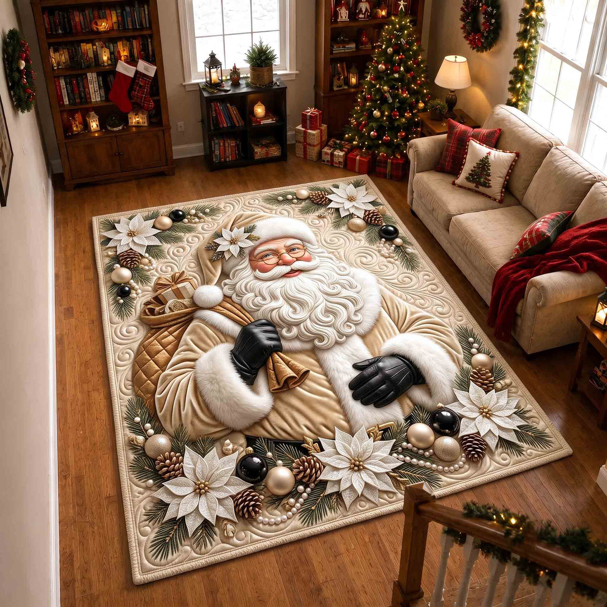 Santa Elegance area rug in a living room