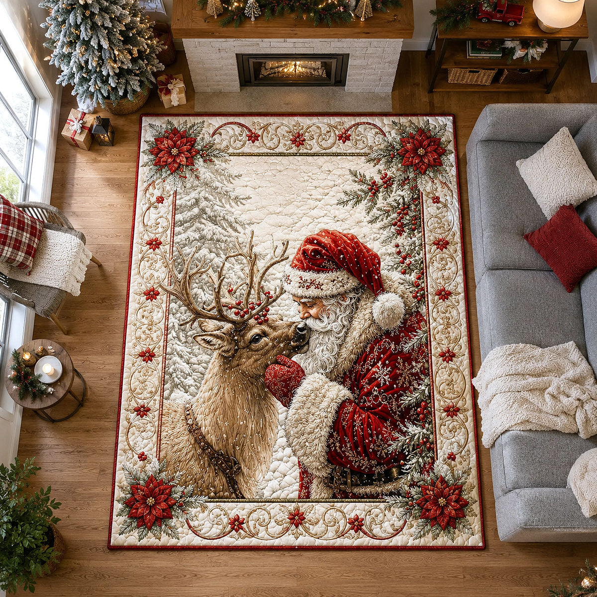 Santa Elegance area rug in a living room