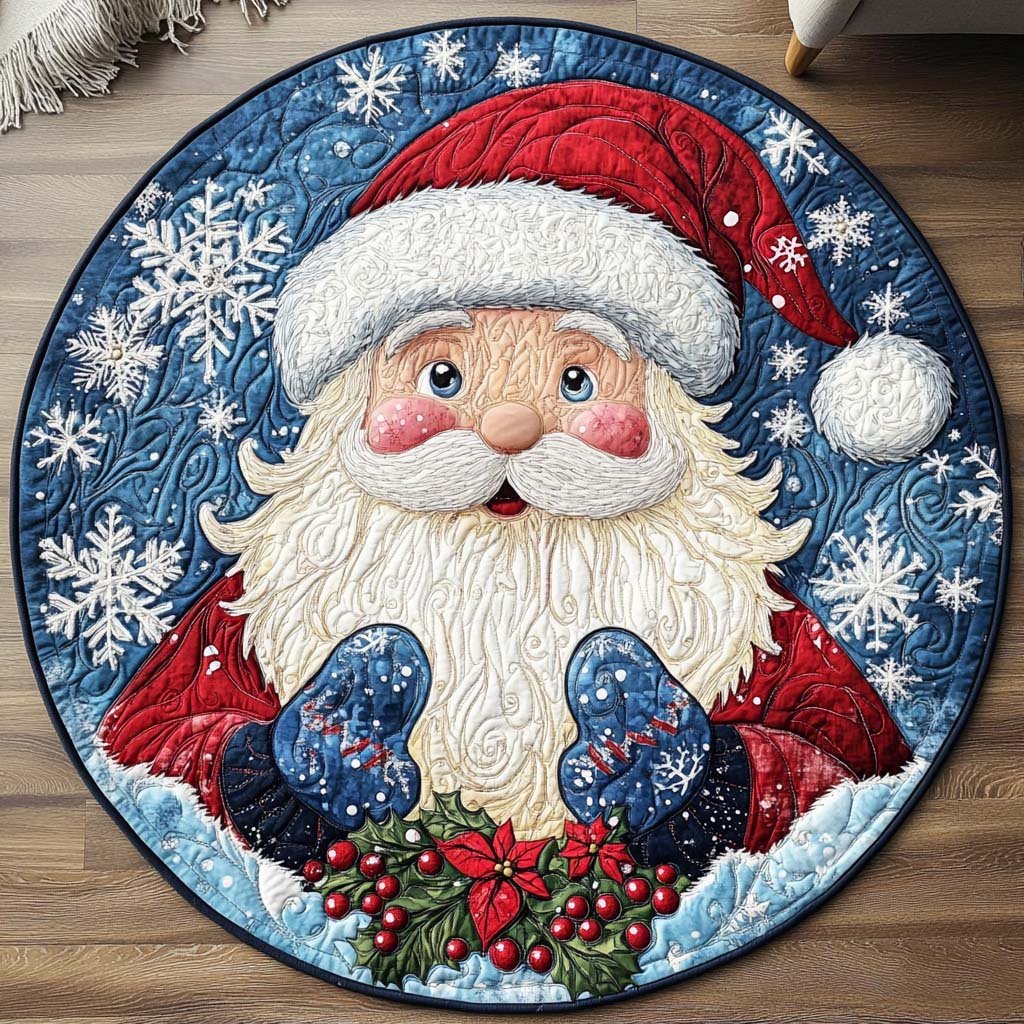 Santa Glow Round Mat Rug - Nature Design | Serene Home Decor