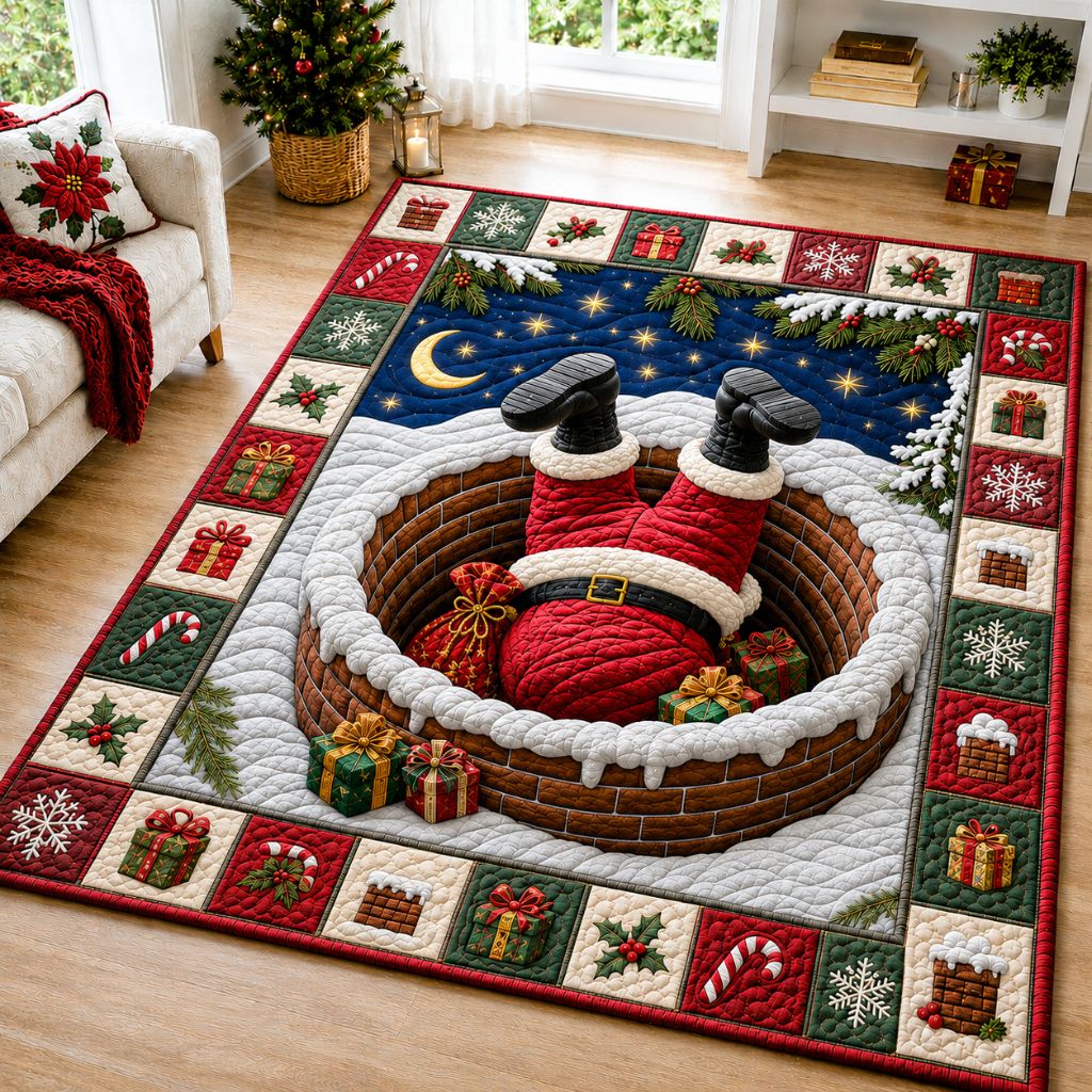 Santa Hearthside area rug in a living room