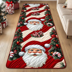 Santa Holiday Cheer Runner Rug - Nature Design | Serene Runner Rug