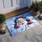 Santa Ice Crack Doormat - Seasonal Holiday Design | Printed Welcome Doormat