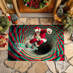 Santa Ice Slide Doormat - Seasonal Holiday Design | Printed Welcome Doormat