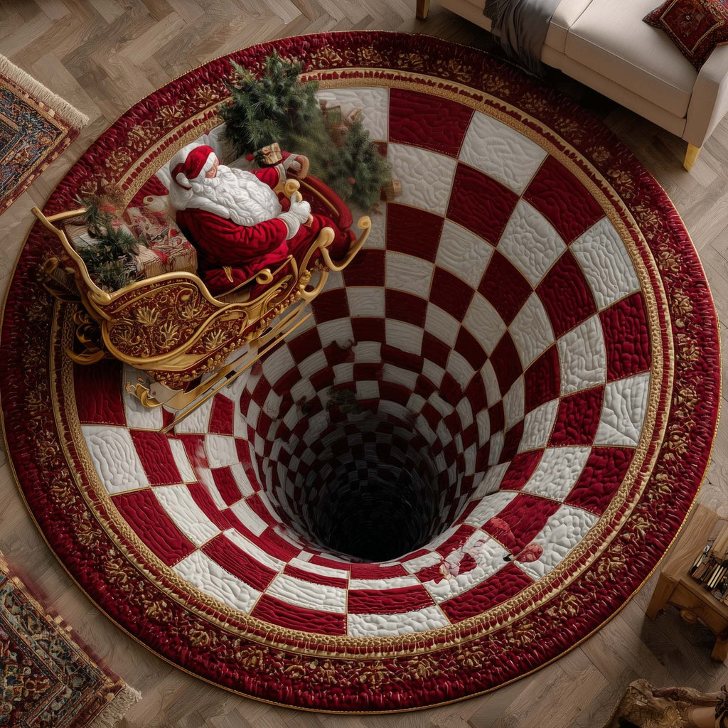 Santa Journey Round Mat Rug - Nature Design | Serene Home Decor
