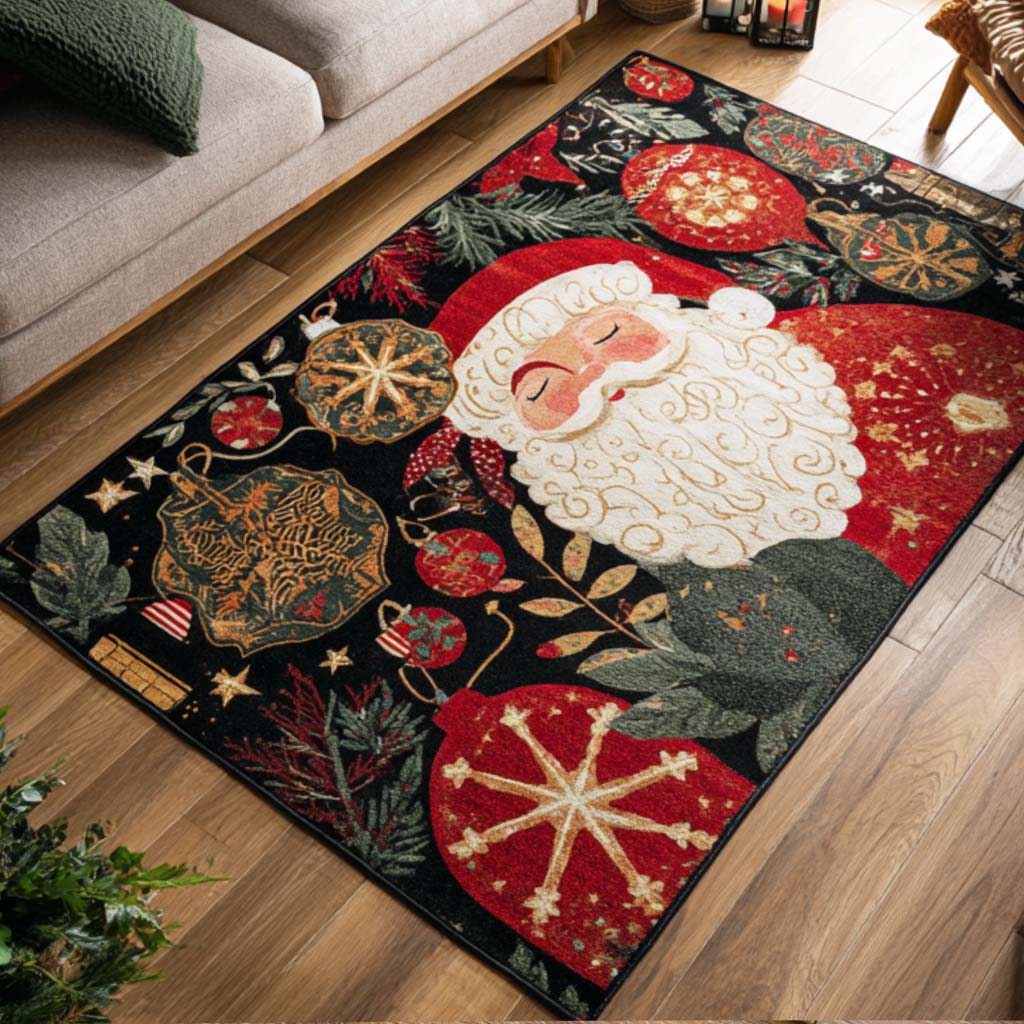 Santa Joy area rug in a living room