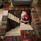 Santa Library area rug in a living room