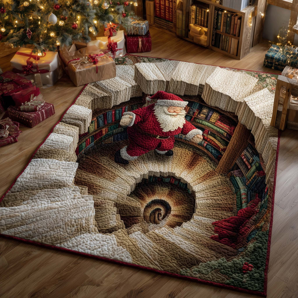 Santa Library Basement area rug in a living room