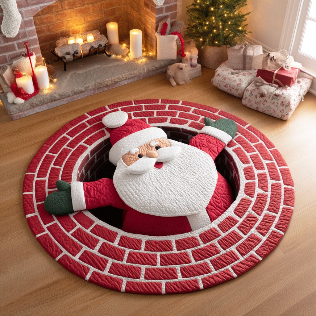 Santa Magic Round Mat Rug - Nature Design | Serene Home Decor