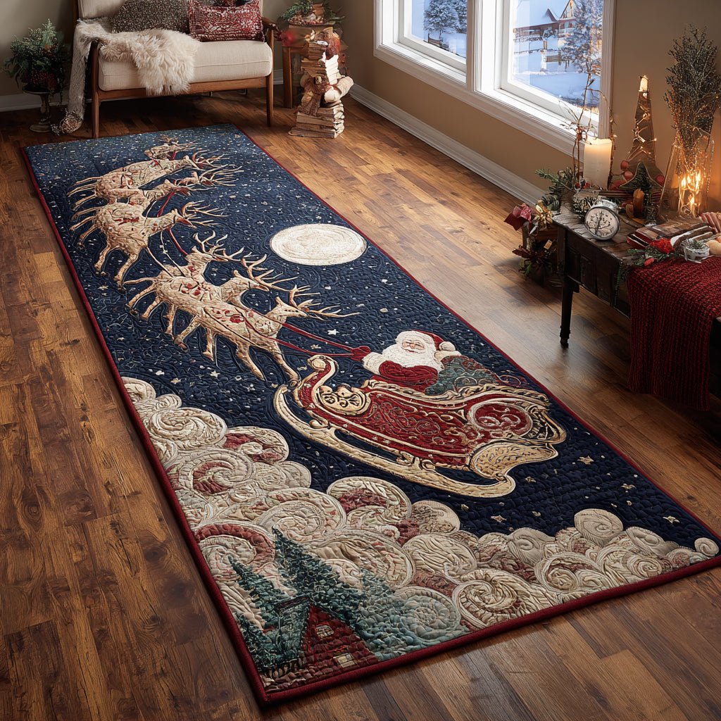 Santa Magic Runner Carpet Runner Rug - Cute Pet Design | Animal Printed Runner Rug