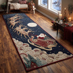 Santa Magic Runner Carpet Runner Rug - Cute Pet Design | Animal Printed Runner Rug