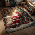 Santa Moment area rug in a living room