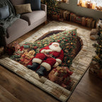 Santa Moment area rug in a living room
