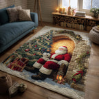 Santa Moment area rug in a living room