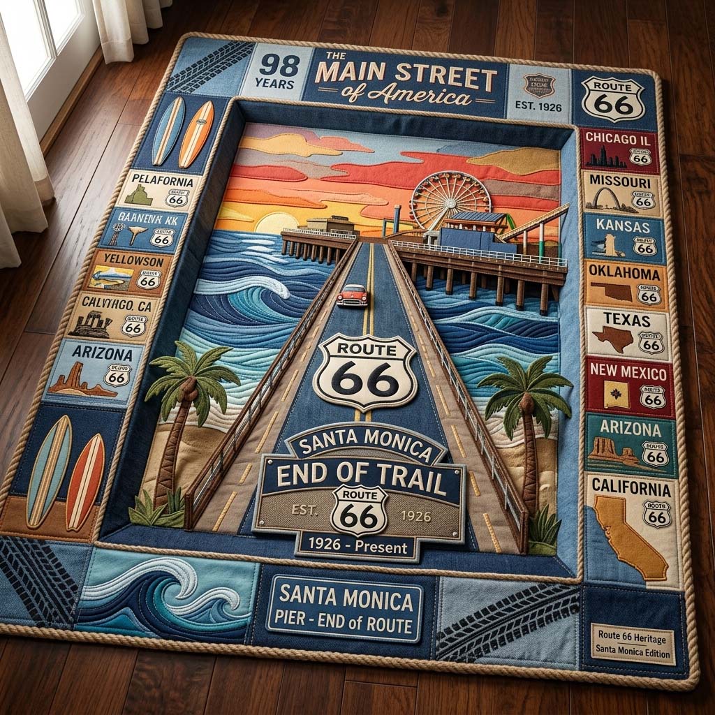 Santa Monica Trail area rug in a living room