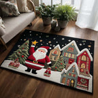 Santa Night area rug in a living room