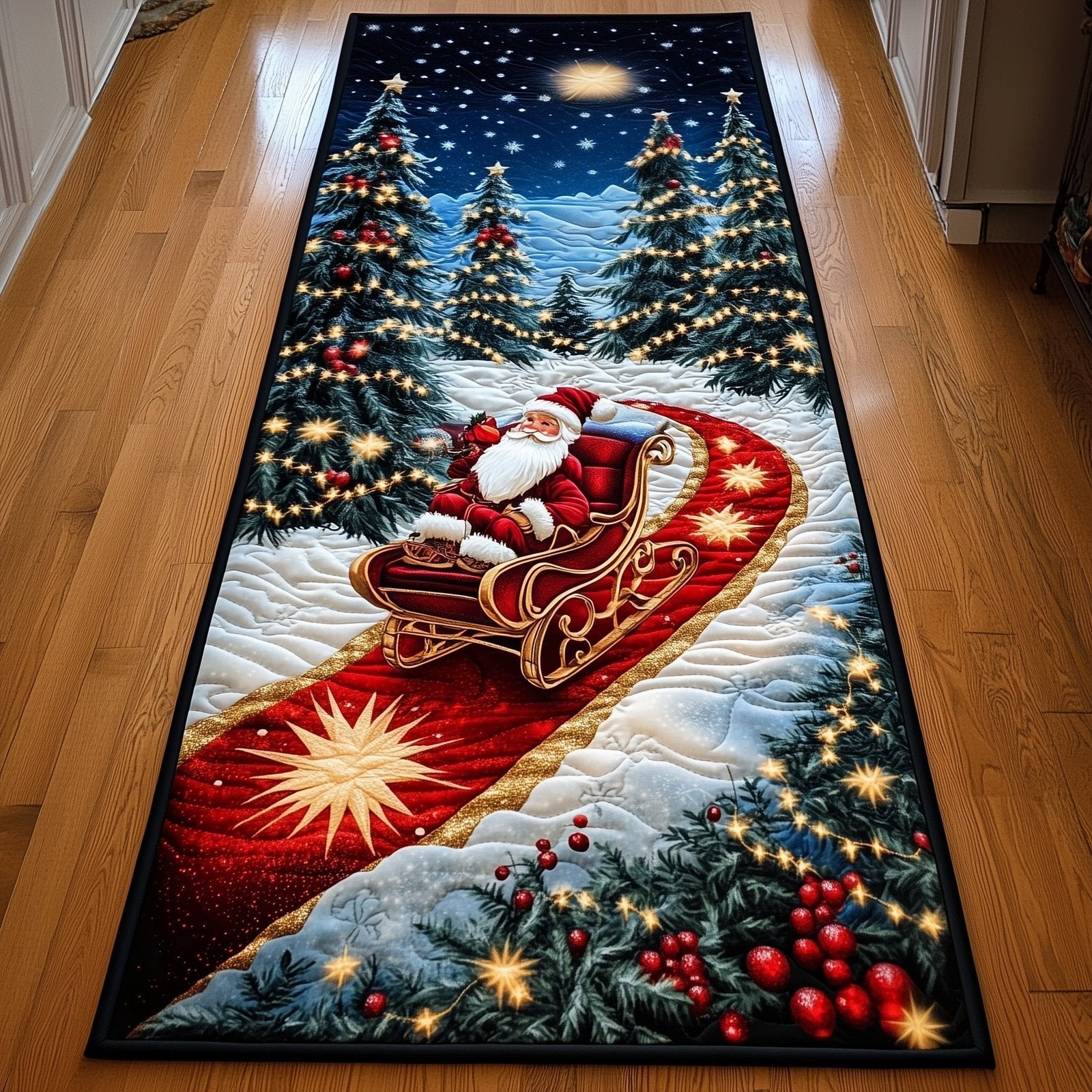 Santa Night Runner Rug - Nature Design | Serene Runner Rug
