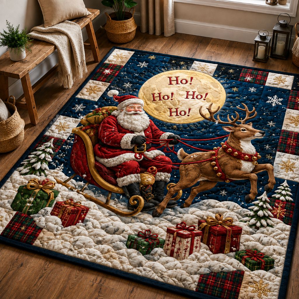 Santa Starlight area rug in a living room