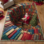 Santa Stories area rug in a living room