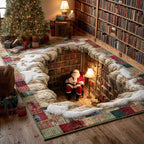 Santa Tales area rug in a living room