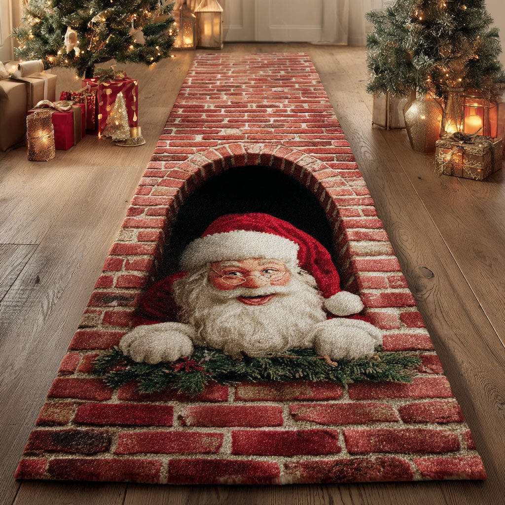 Santa Tunnel Runner Carpet Runner Rug - Cute Pet Design | Animal Printed Runner Rug