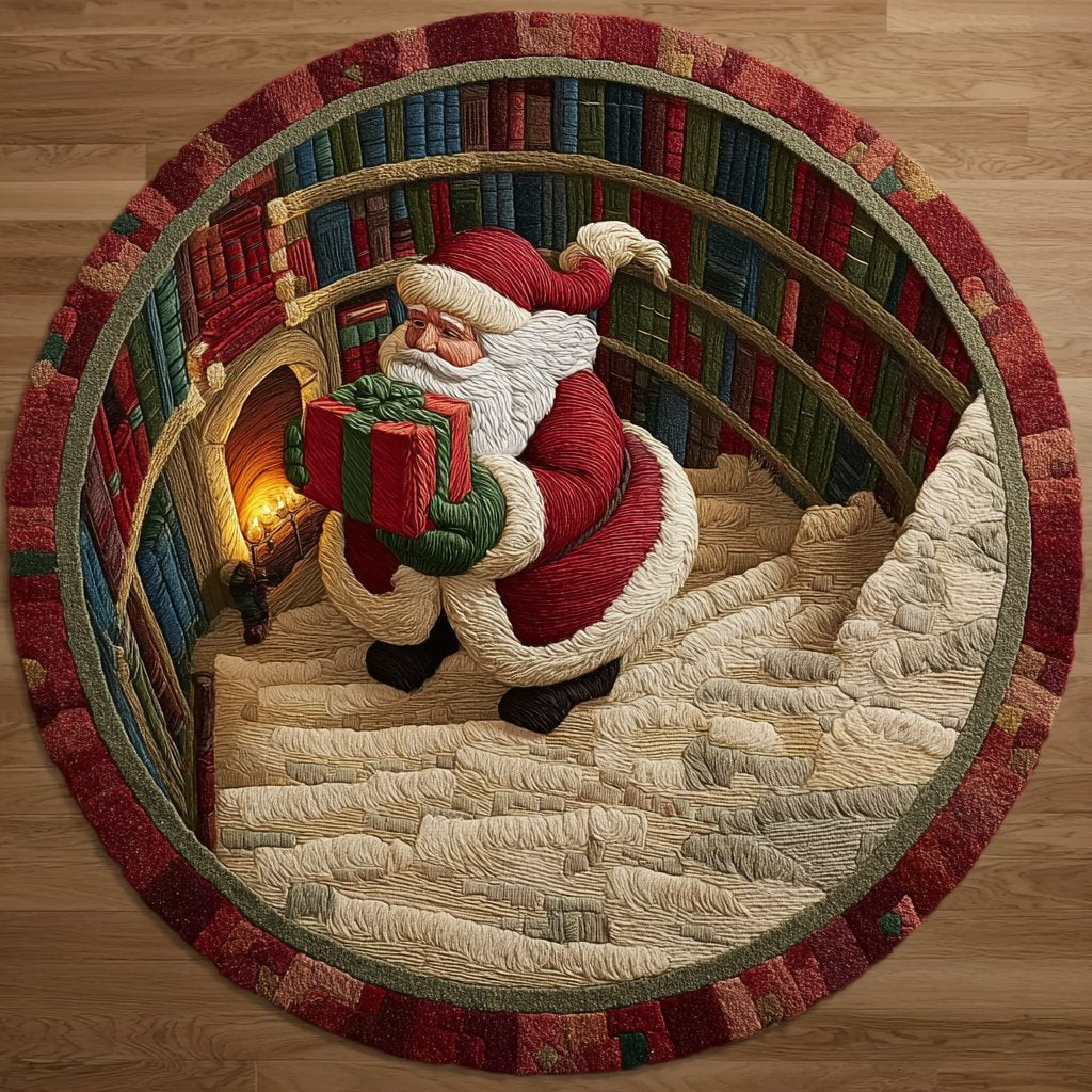Santa Whisper Round Mat Rug - Nature Design | Serene Home Decor