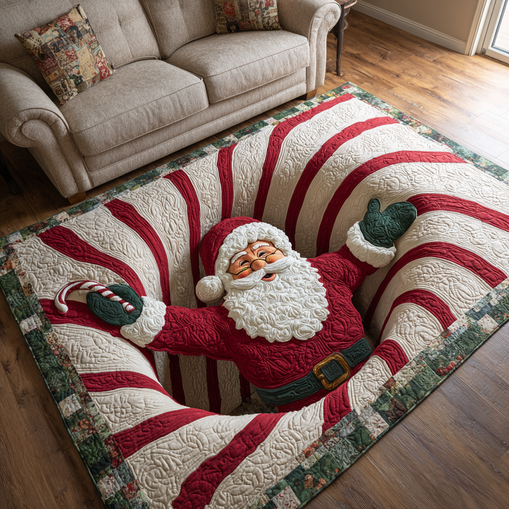 Santa Wonder area rug in a living room