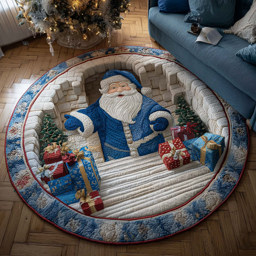 Santa Workshop Round Mat Rug - Nature Design | Serene Home Decor