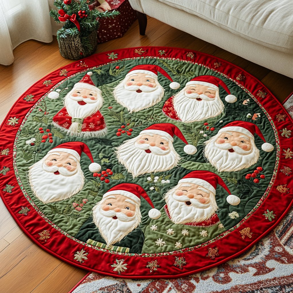 Santa Workshop Round Mat Rug - Nature Design | Serene Home Decor