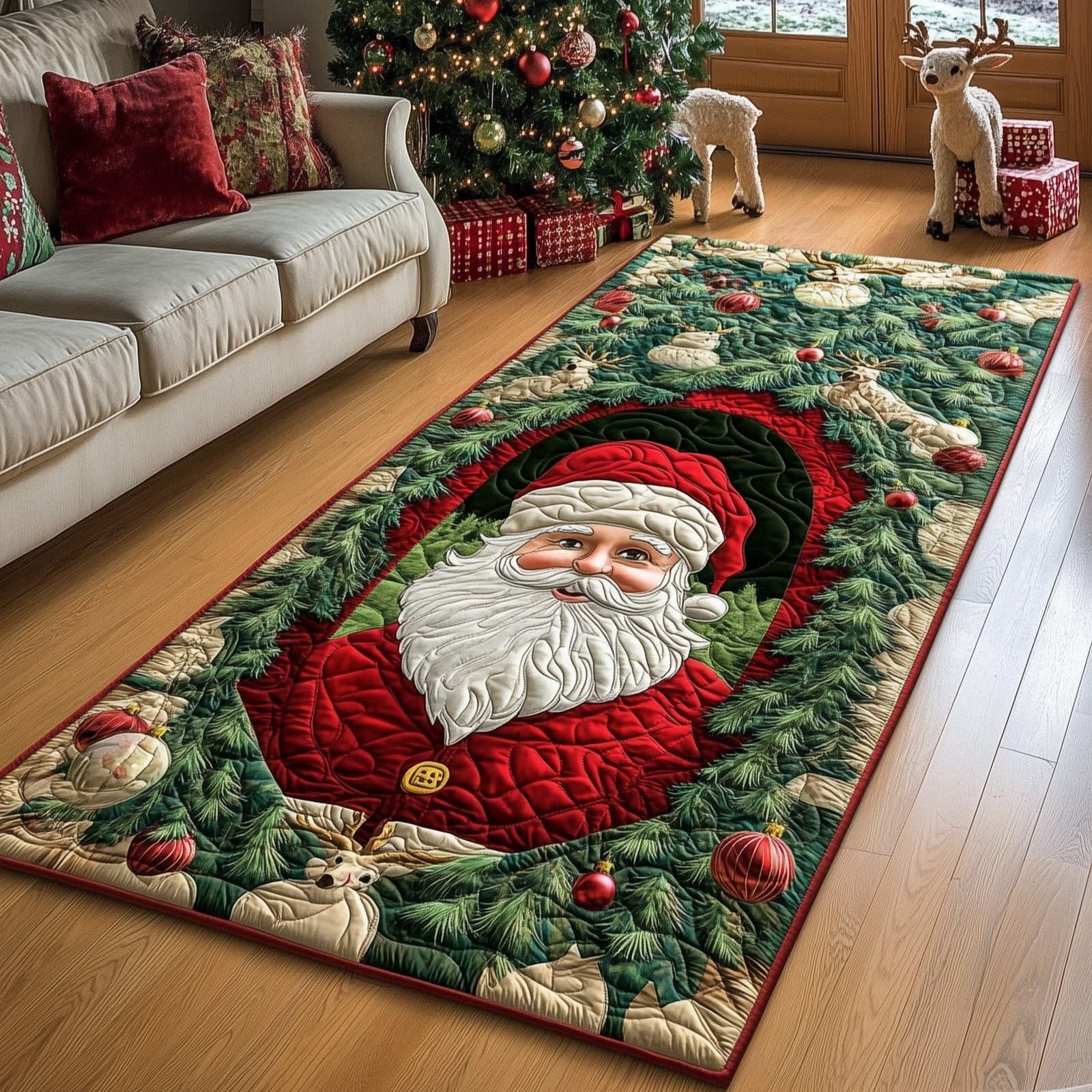 Santa Workshop Runner Rug - Nature Design | Serene Runner Rug