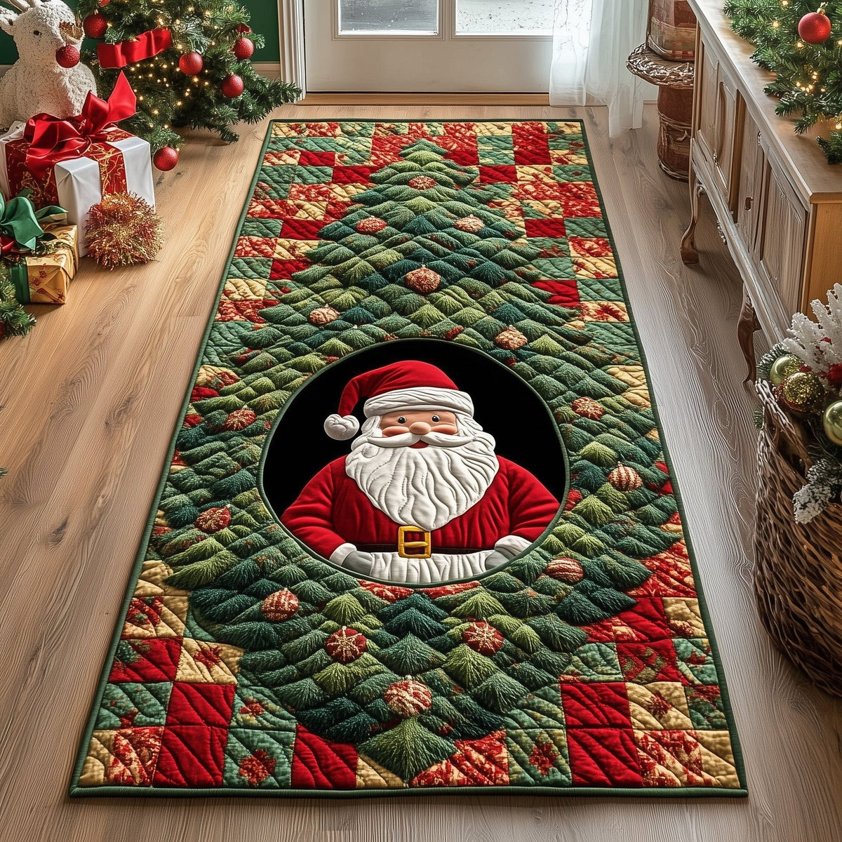 Santa Workshop Runner Rug - Nature Design | Serene Runner Rug