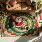 Santas Whirl area rug in a living room