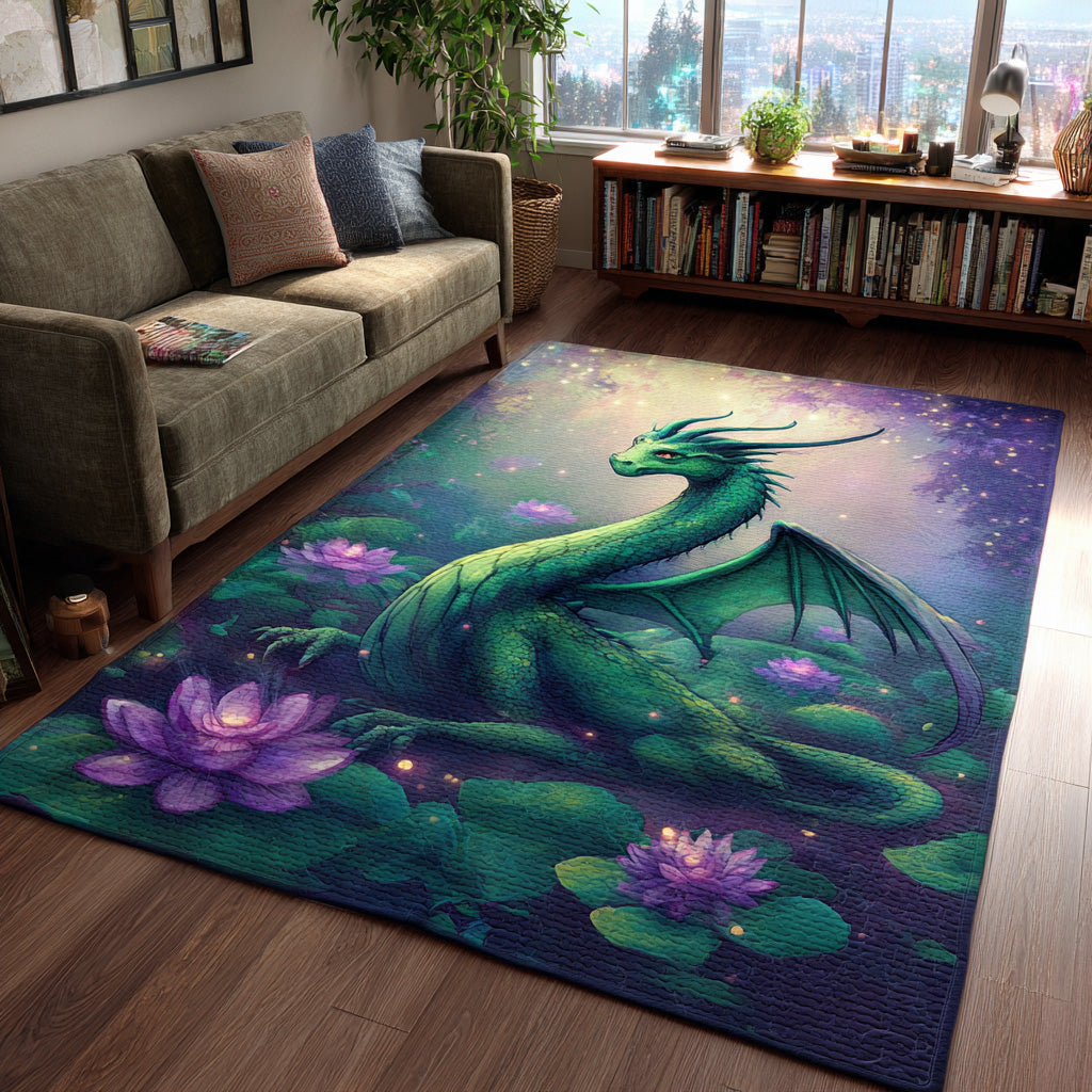 Sapphire Breath area rug in a living room