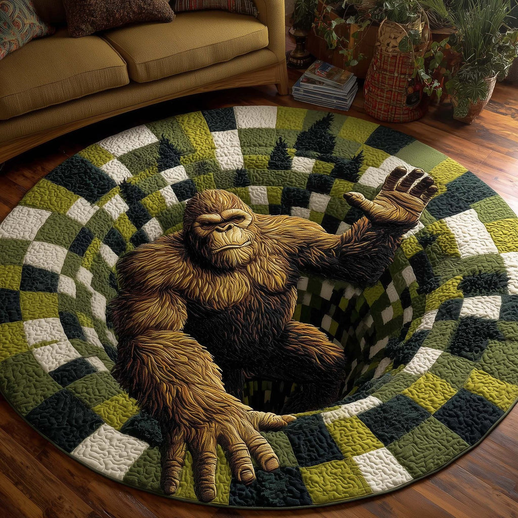 Sasquatch Trail Round Mat Rug - Nature Design | Serene Home Decor