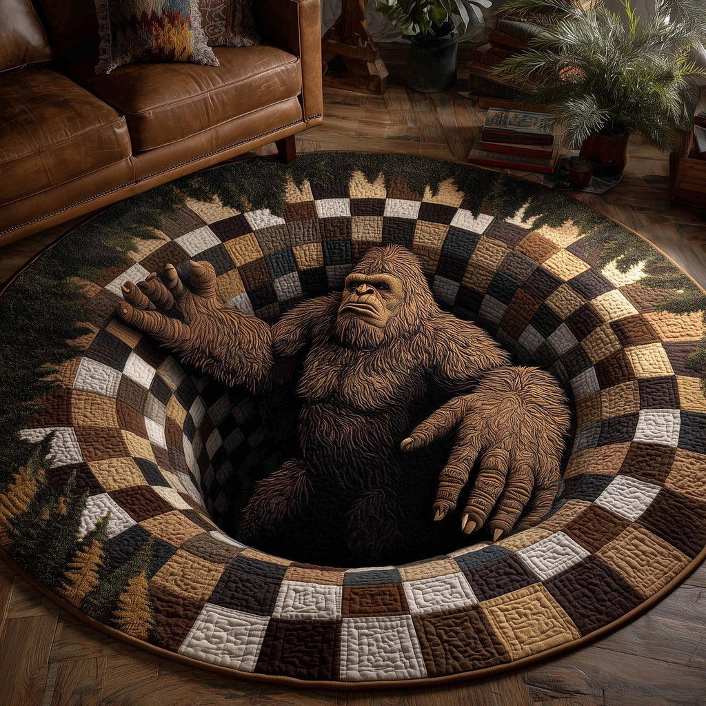 Sasquatch Trail Round Mat Rug - Nature Design | Serene Home Decor