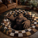 Sasquatch Trail Round Mat Rug - Nature Design | Serene Home Decor