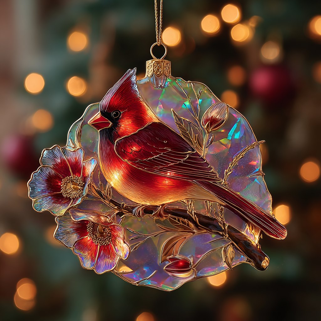 Scarlet Glow Christmas Ornament