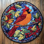 Scarlet Skies Round Mat Rug - washable non-slip printed rug