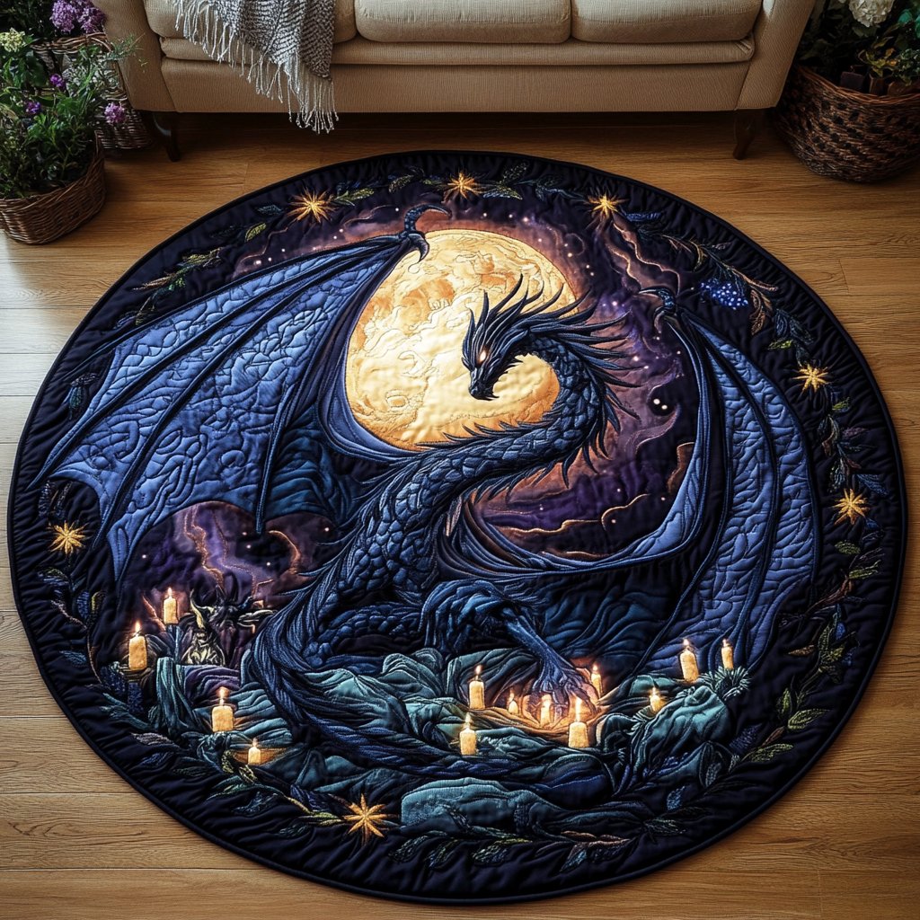 Scarlet Spiral Round Mat Rug - washable non-slip printed rug