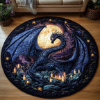 Scarlet Spiral Round Mat Rug - washable non-slip printed rug