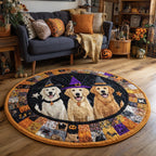Scary Retriever Round Mat Rug - washable non-slip printed rug