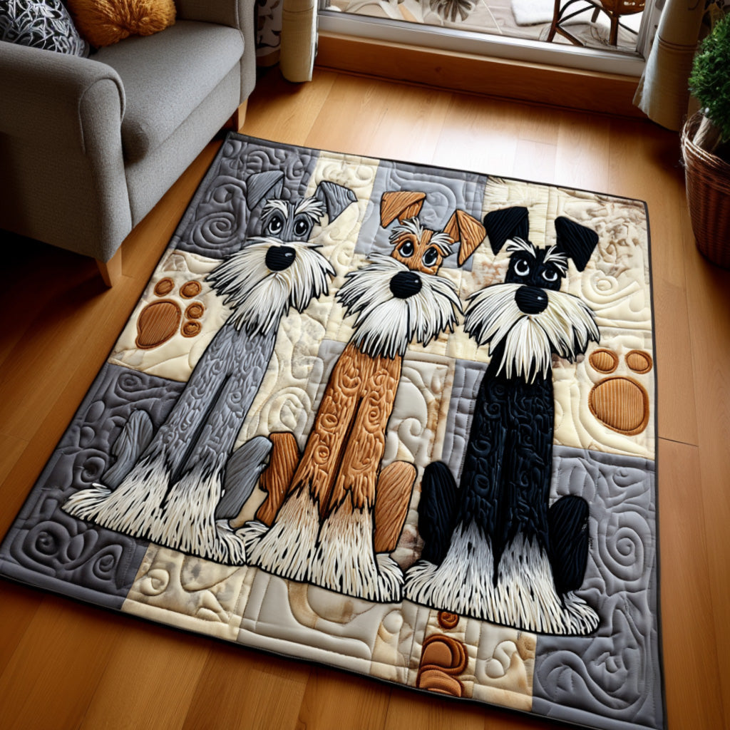 Schnauzer Spirit area rug in a living room
